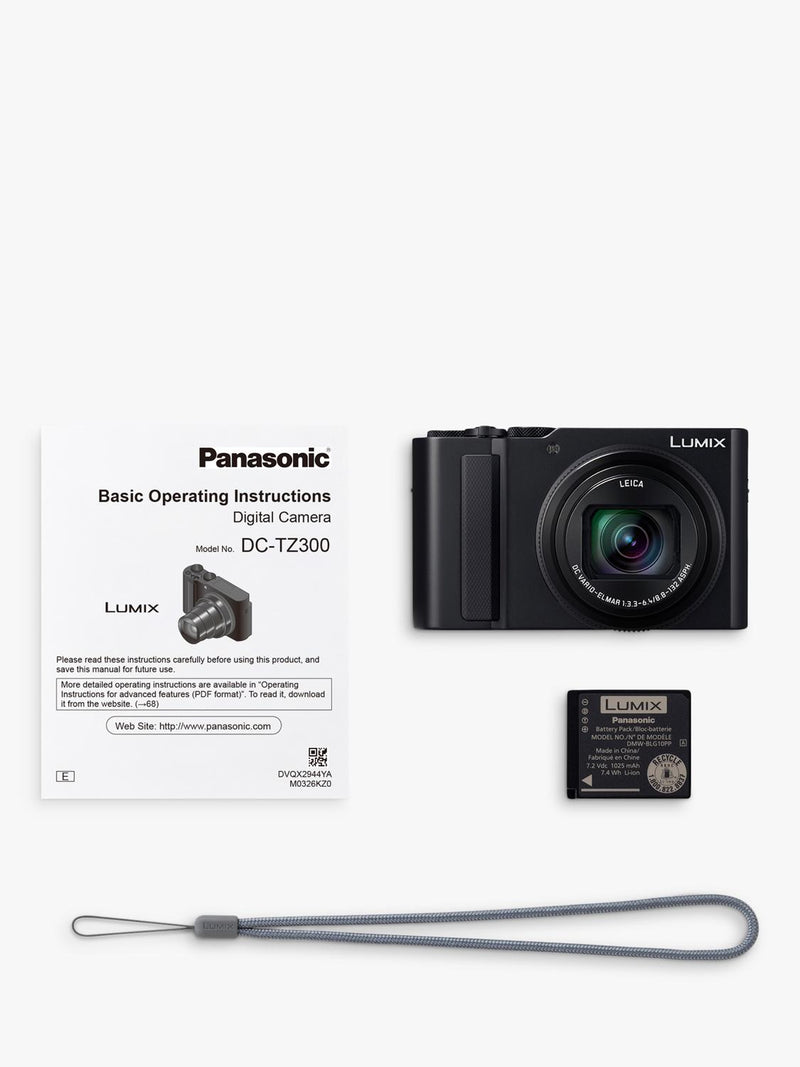 Panasonic Lumix TZ300 digital camera Black, imported from the UK