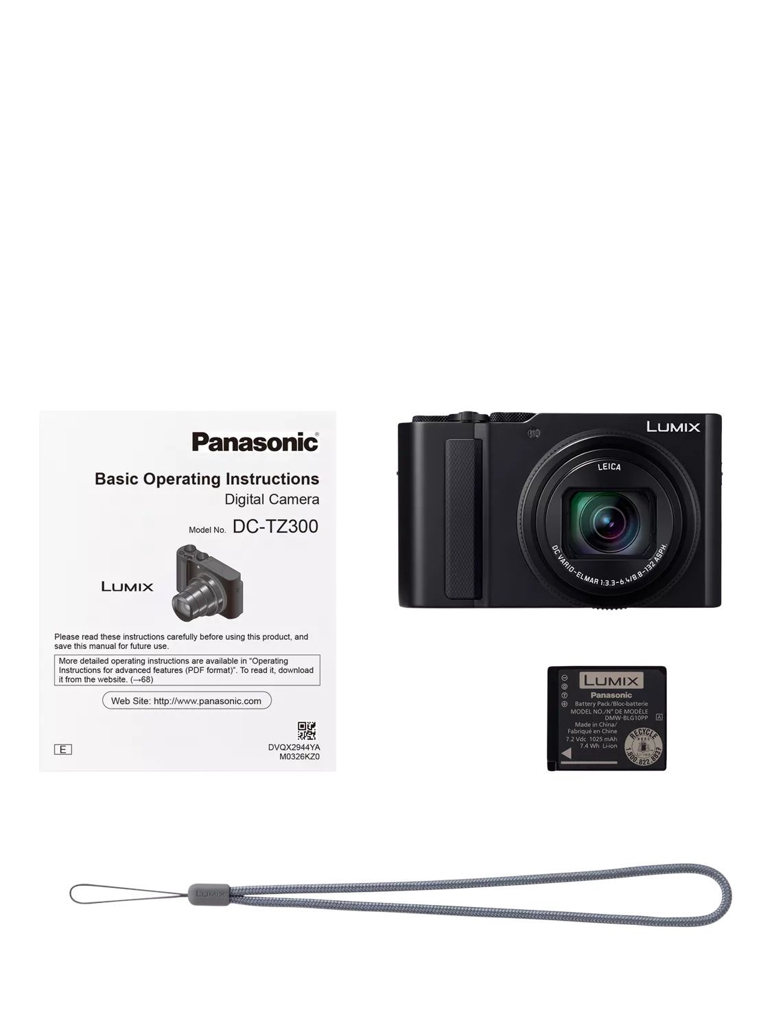 Panasonic Lumix TZ300 digital camera Black, imported from the UK