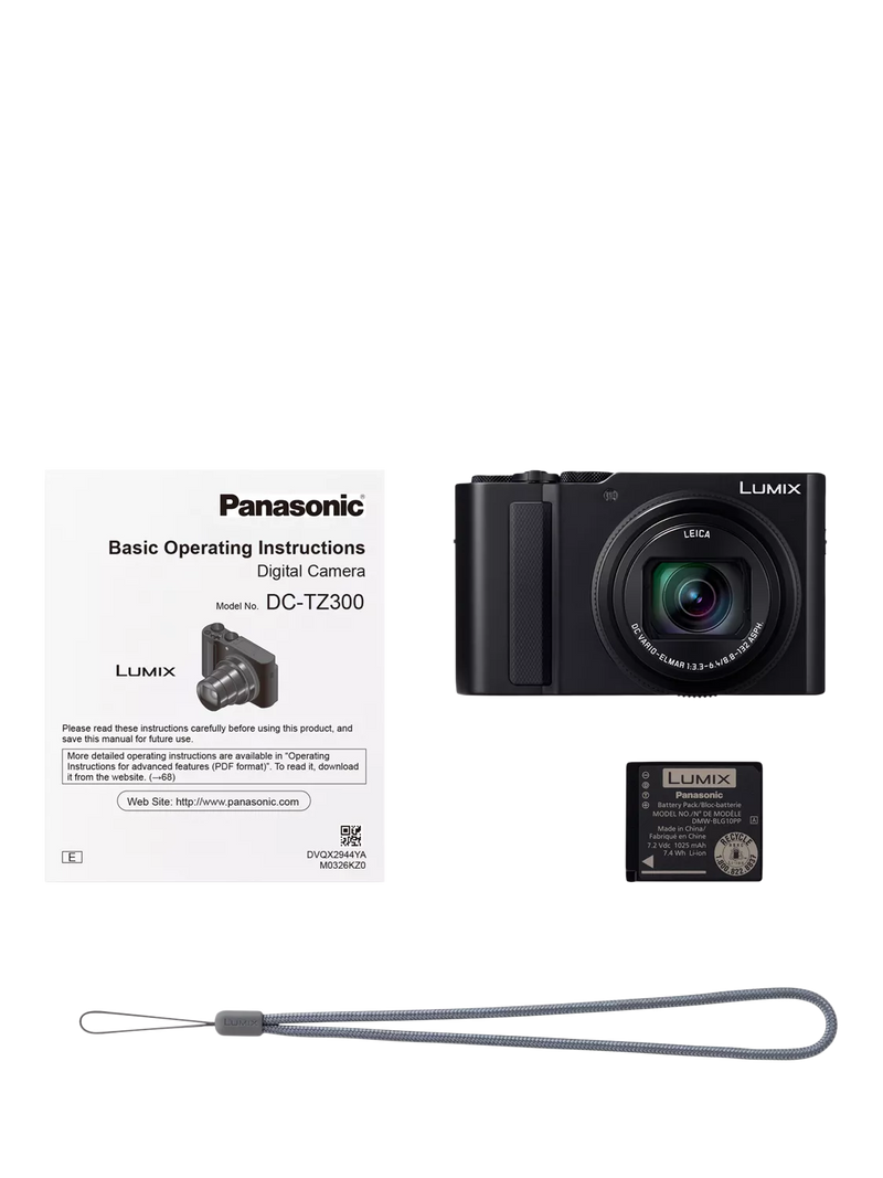 Panasonic Lumix TZ300 digital camera Black, imported from the UK
