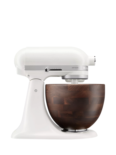 John Lewis KitchenAid Artisan Designed Wood Bowl Food Mixer 4.7L Porcelain White- Buy online at McGrocer