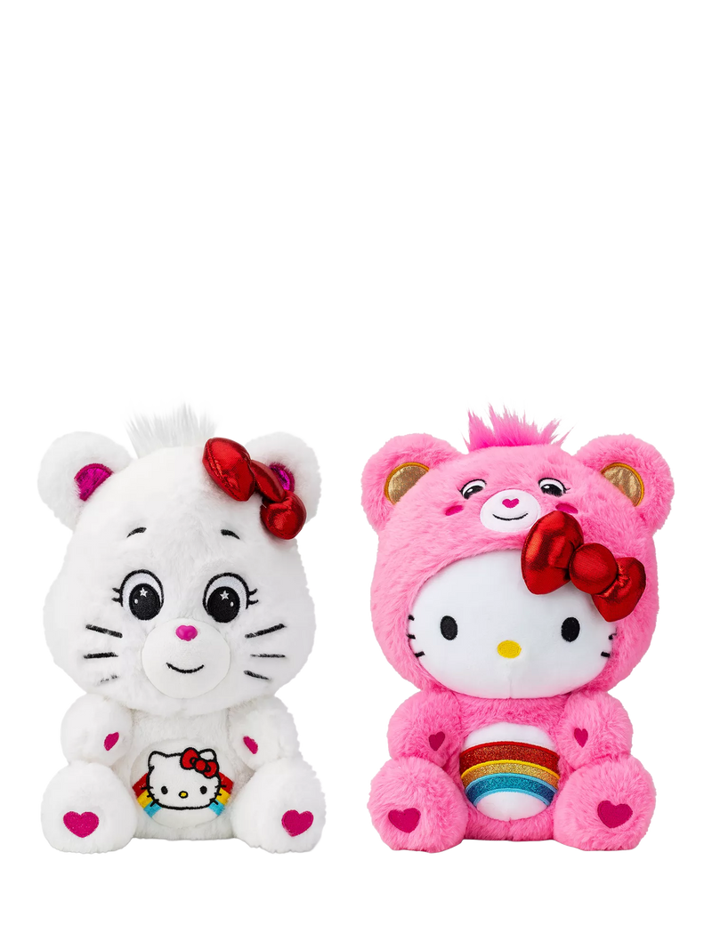 Care Bears Hello Kitty and Cheer Bear plush duo 25cm, UK version