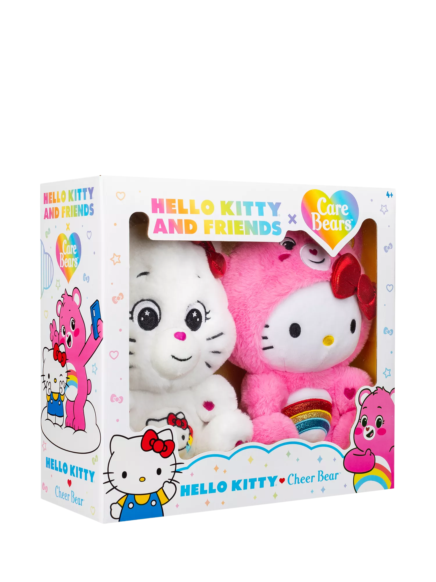Care Bears Hello Kitty and Cheer Bear plush duo 25cm, UK version