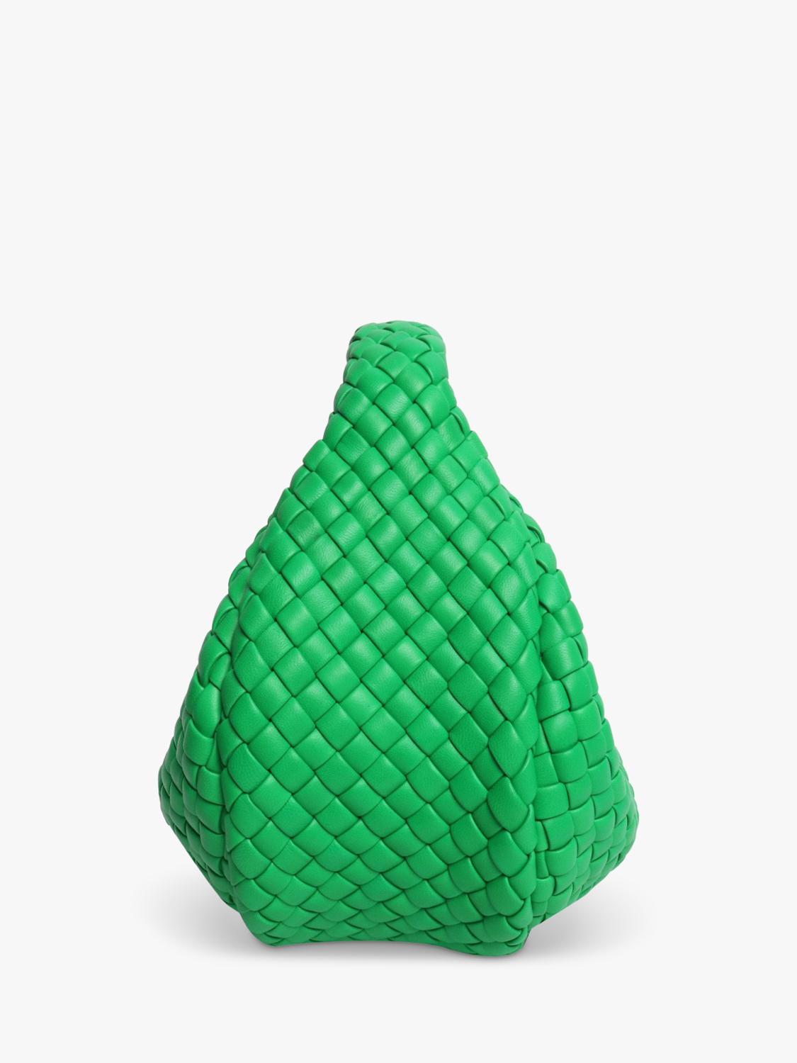 Bottega Veneta green intrecciato lambskin top handle bag - British product