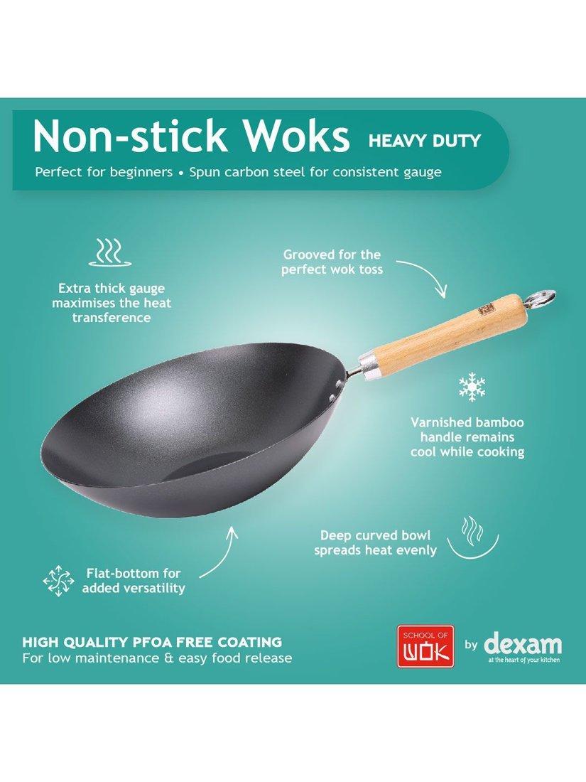School of Wok non-stick carbon steel wok 36cm (British brand)