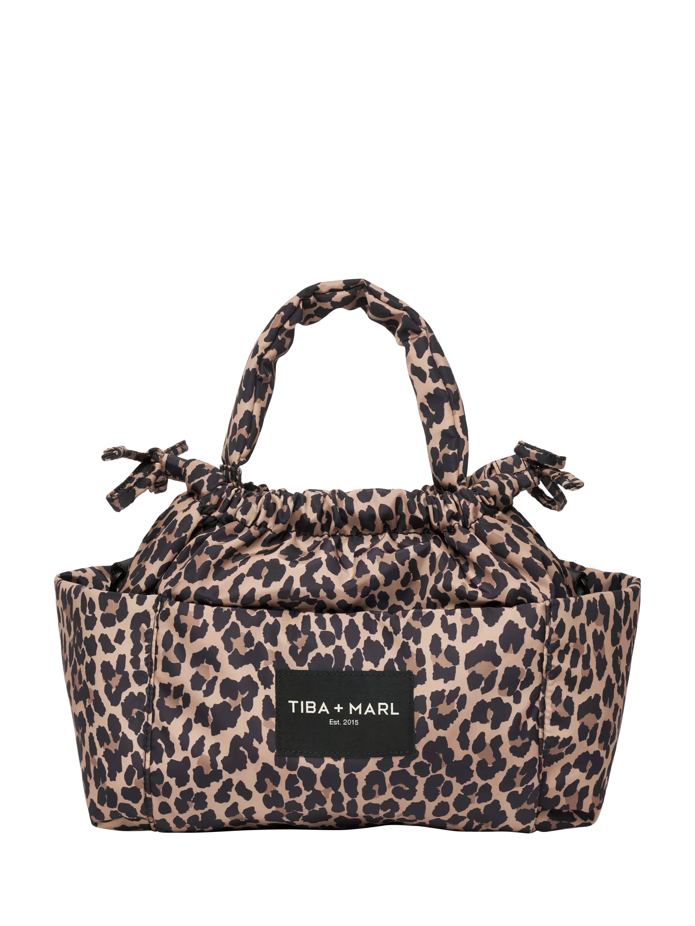 Tiba+Marl mini changing bag leopard print, imported from the UK