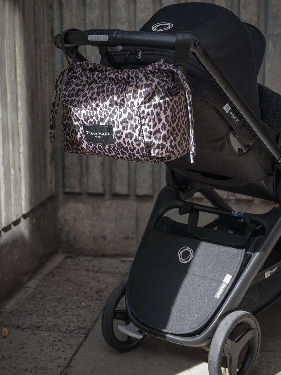 Tiba+Marl mini changing bag leopard print, imported from the UK