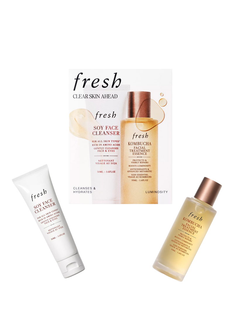Fresh skincare gift set 50ml Soy Face Cleanser Kombucha Essence (British brand)