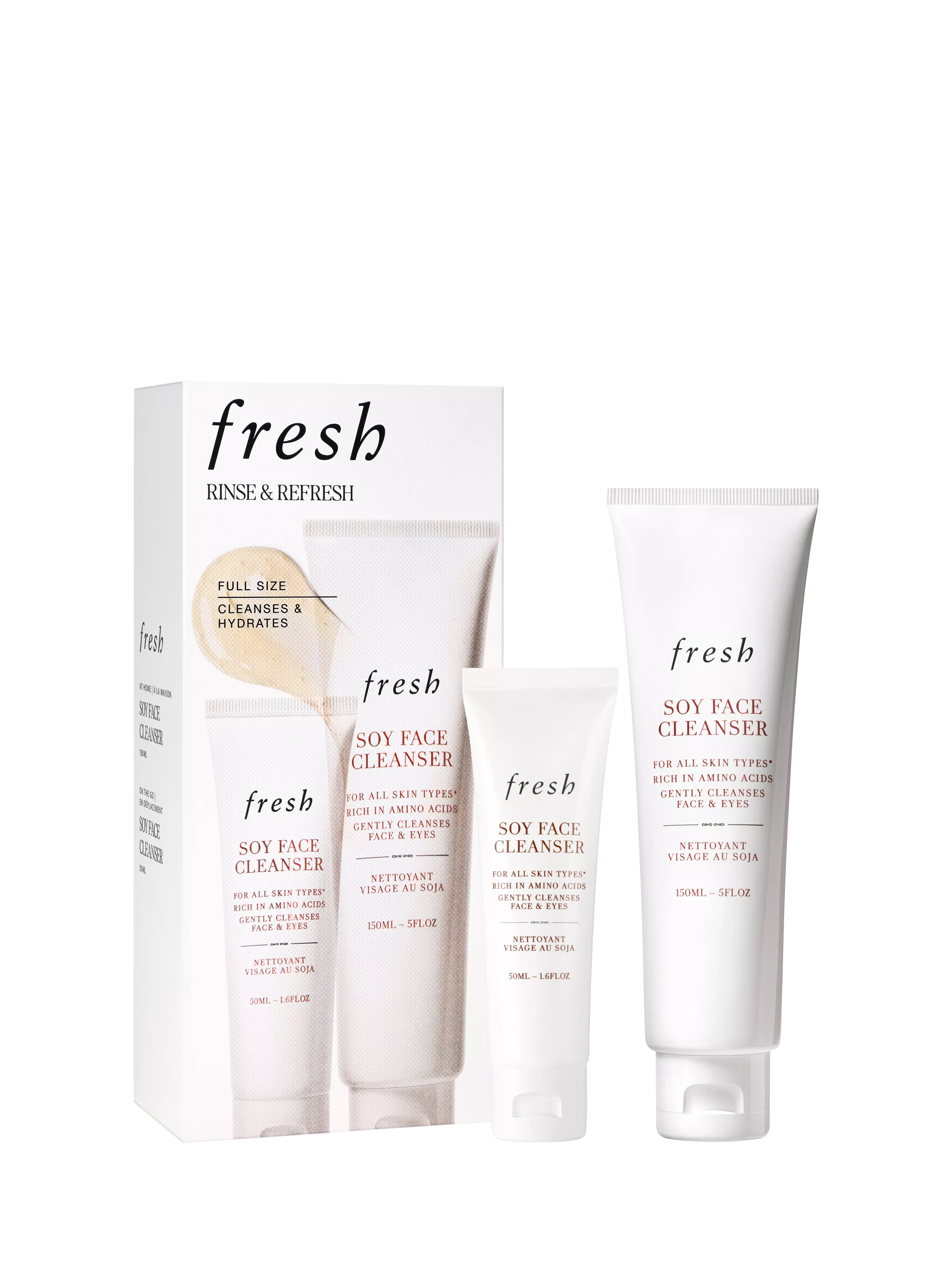 Fresh Soy Face Cleanser Duo skincare gift set (British brand)