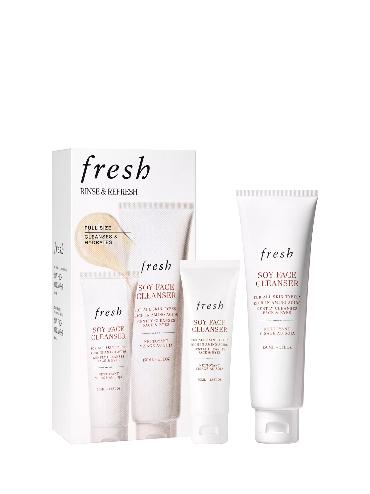 Fresh Soy Face Cleanser Duo skincare gift set (British brand)