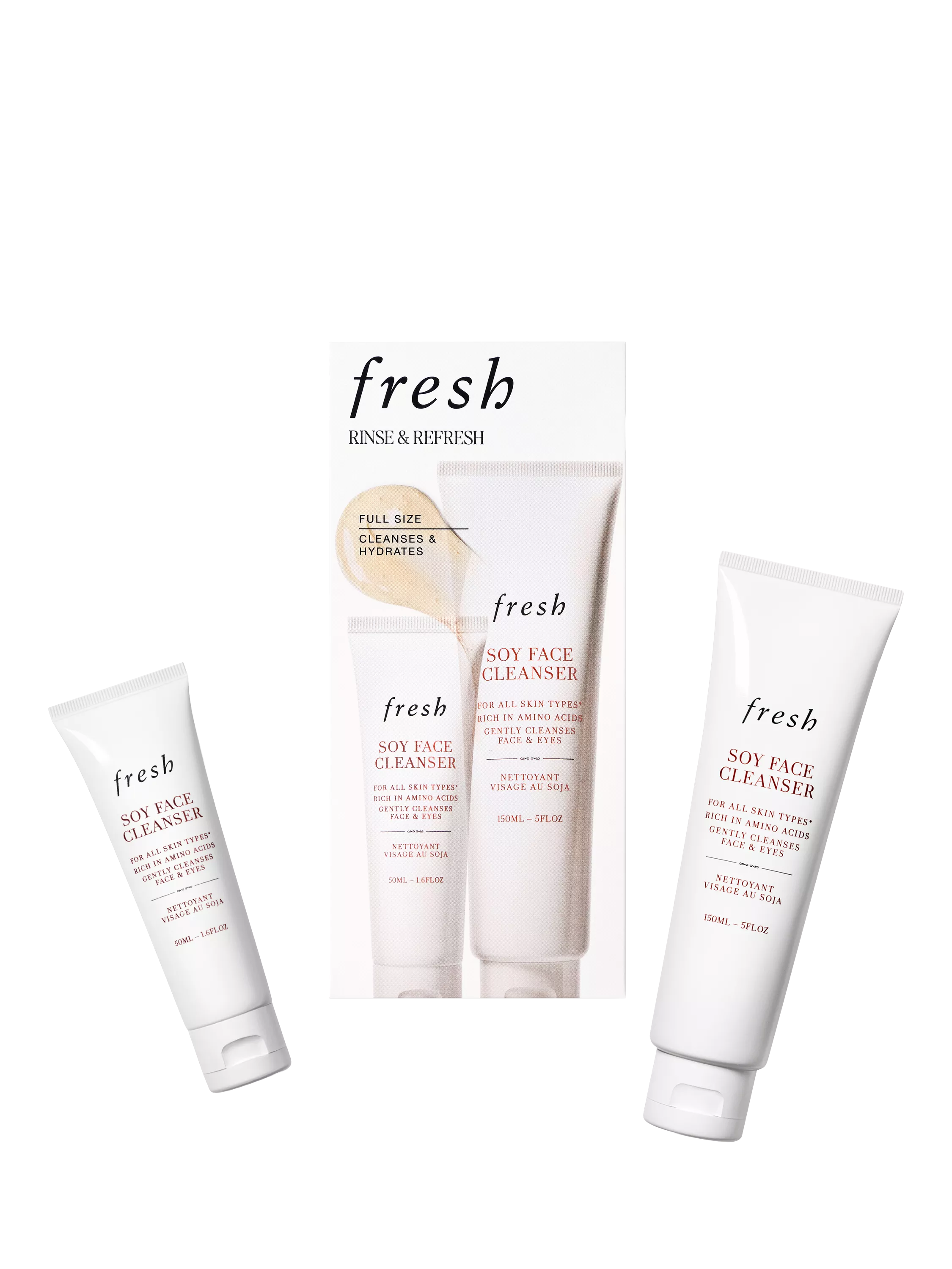 Fresh Soy Face Cleanser Duo skincare gift set (British brand)