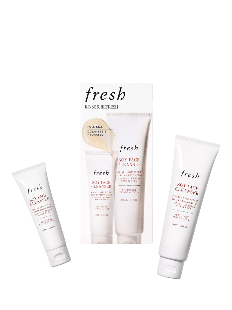 Fresh Soy Face Cleanser Duo skincare gift set (British brand)