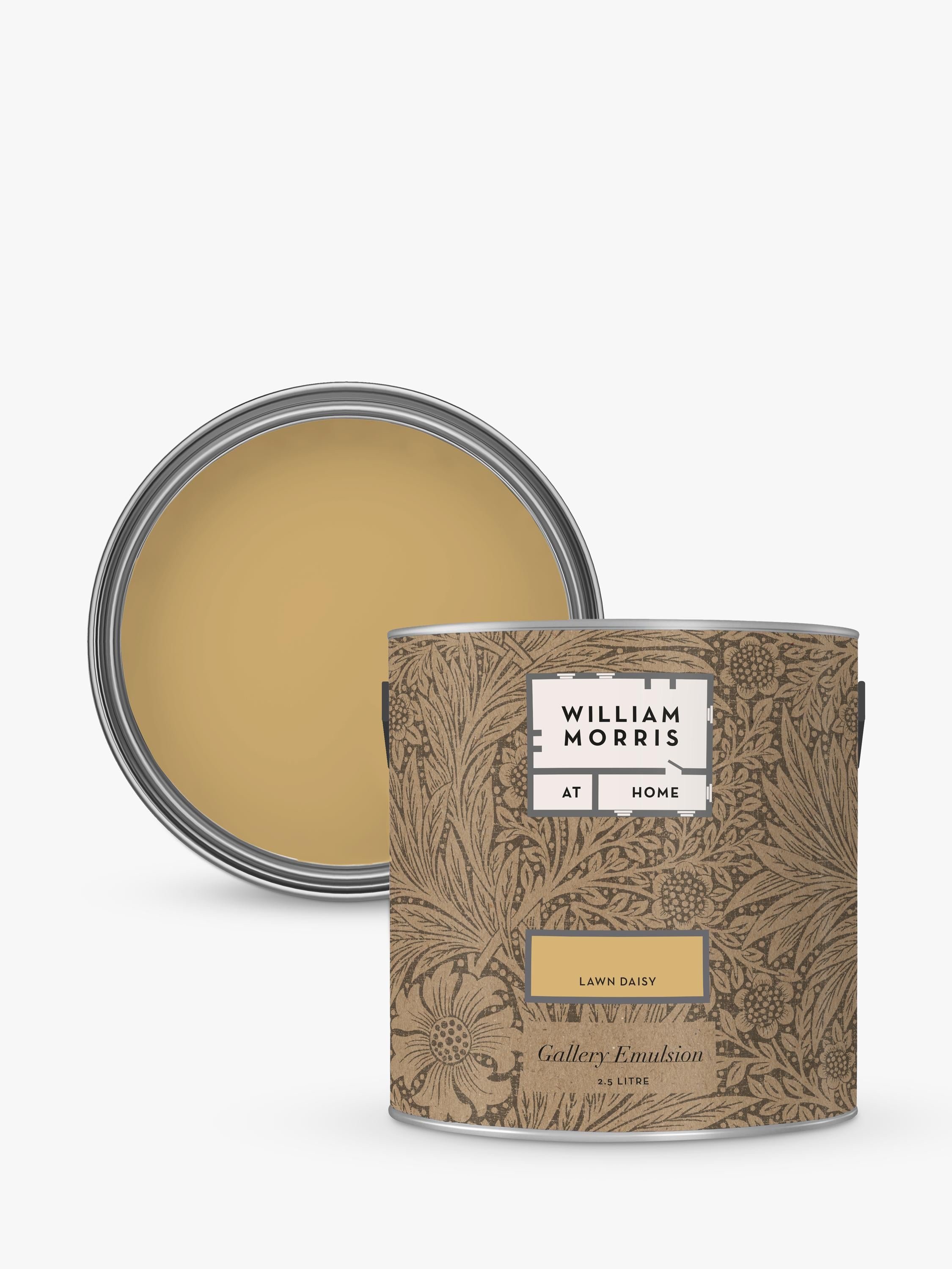 William Morris At Home Lawn Daisy matt emulsion paint 2.5L, imported from the UK