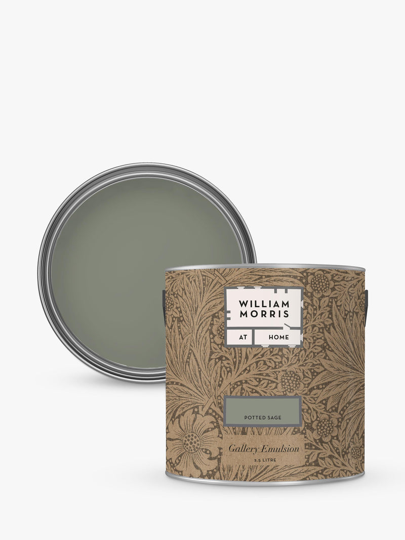 William Morris At Home Potted Sage matt emulsion paint 2.5L, UK version