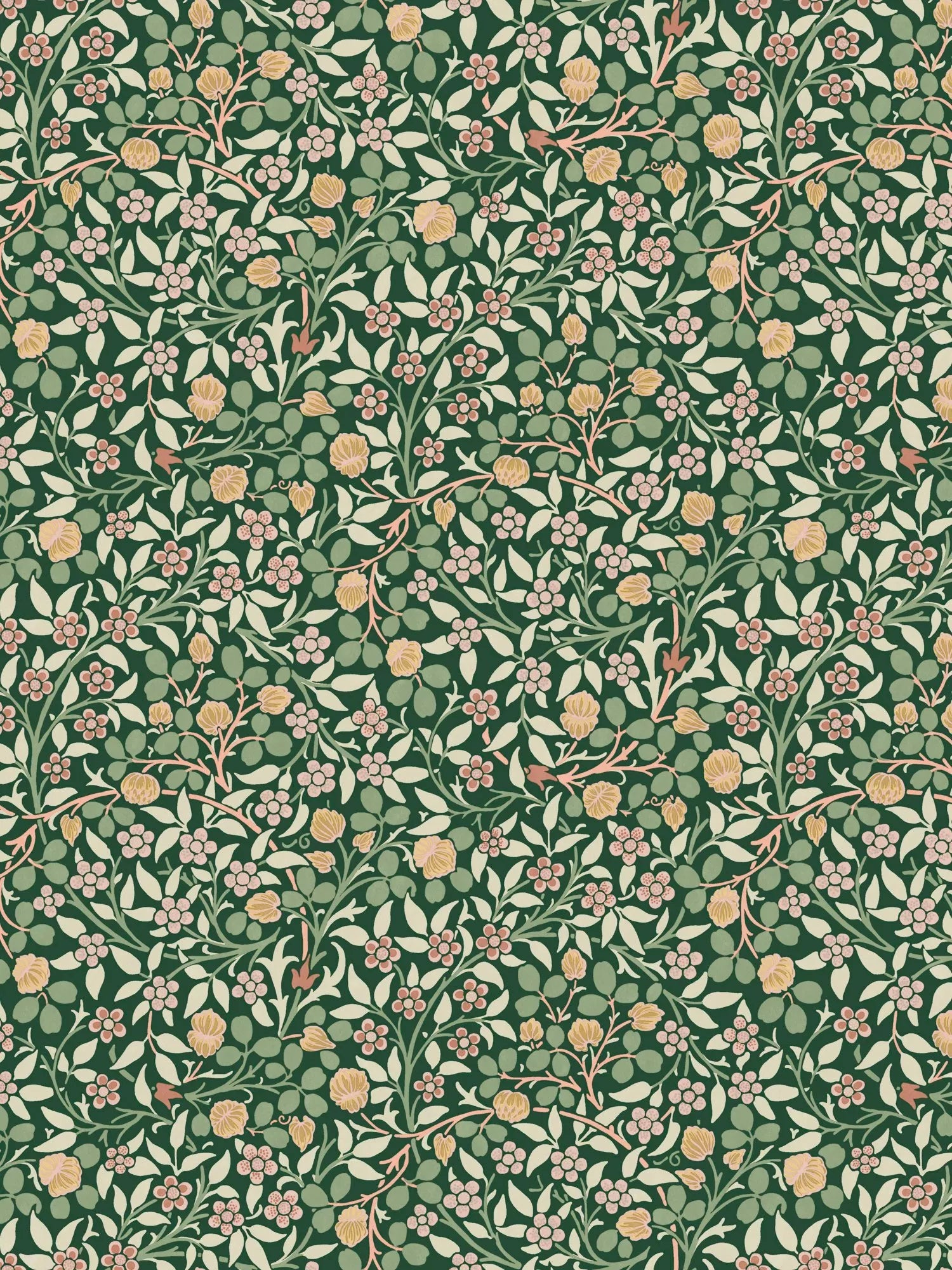 William Morris At Home Clover wallpaper floral pattern, imported from the UK