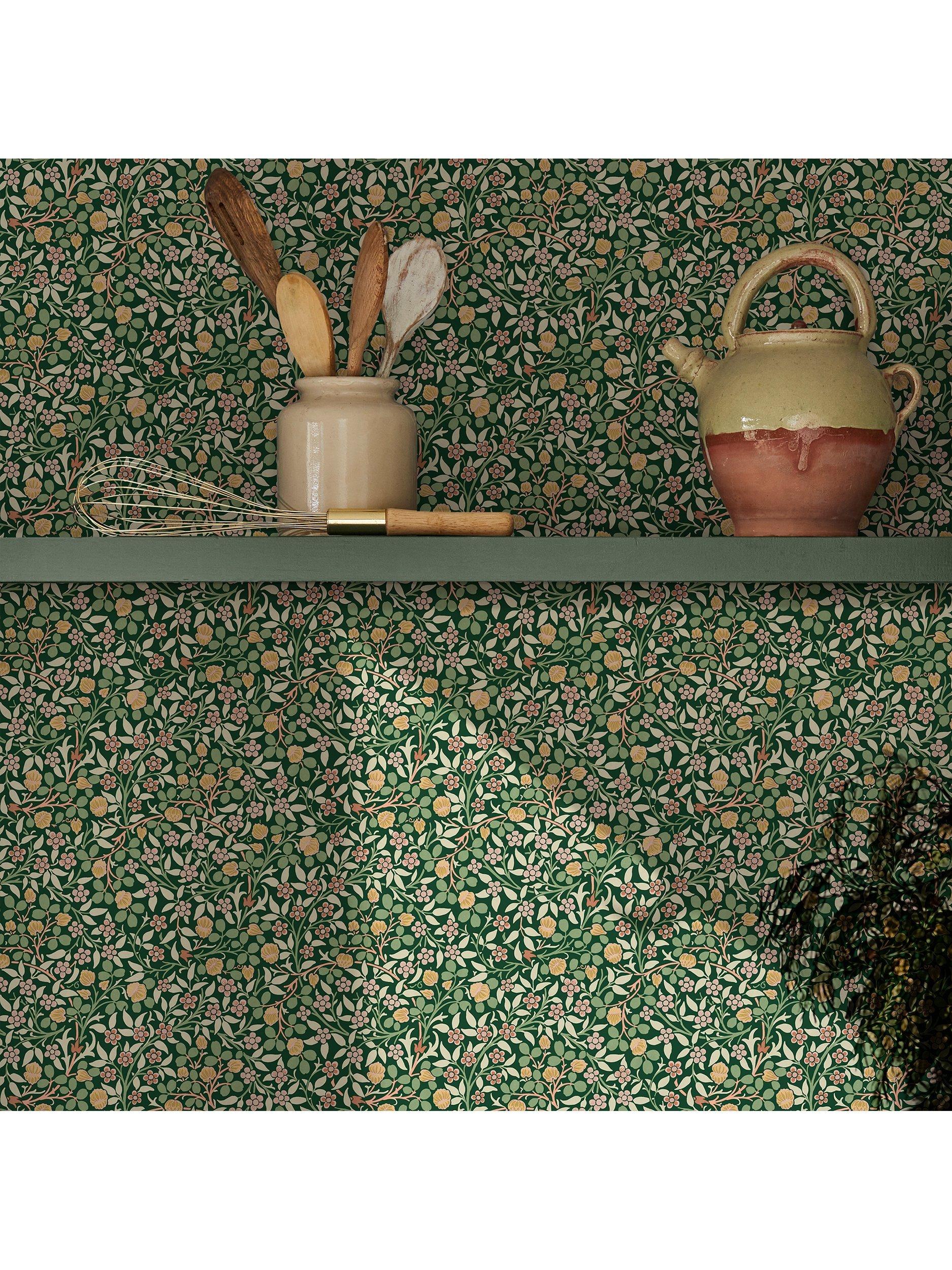 William Morris At Home Clover wallpaper floral pattern, imported from the UK