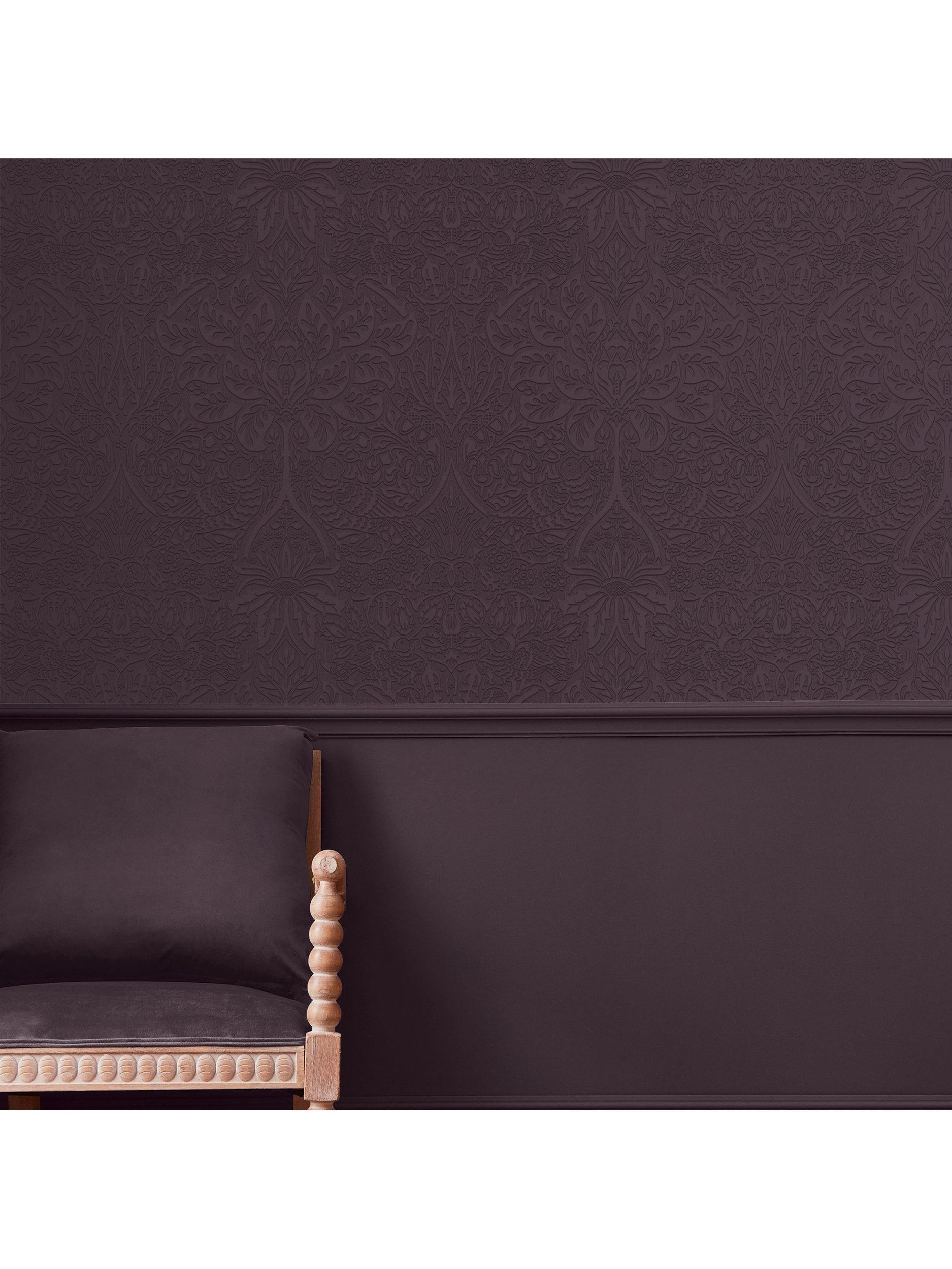 William Morris At Home Dove & Rose paintable wallpaper white, UK version