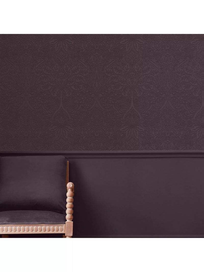 William Morris At Home Dove & Rose paintable wallpaper white, UK version