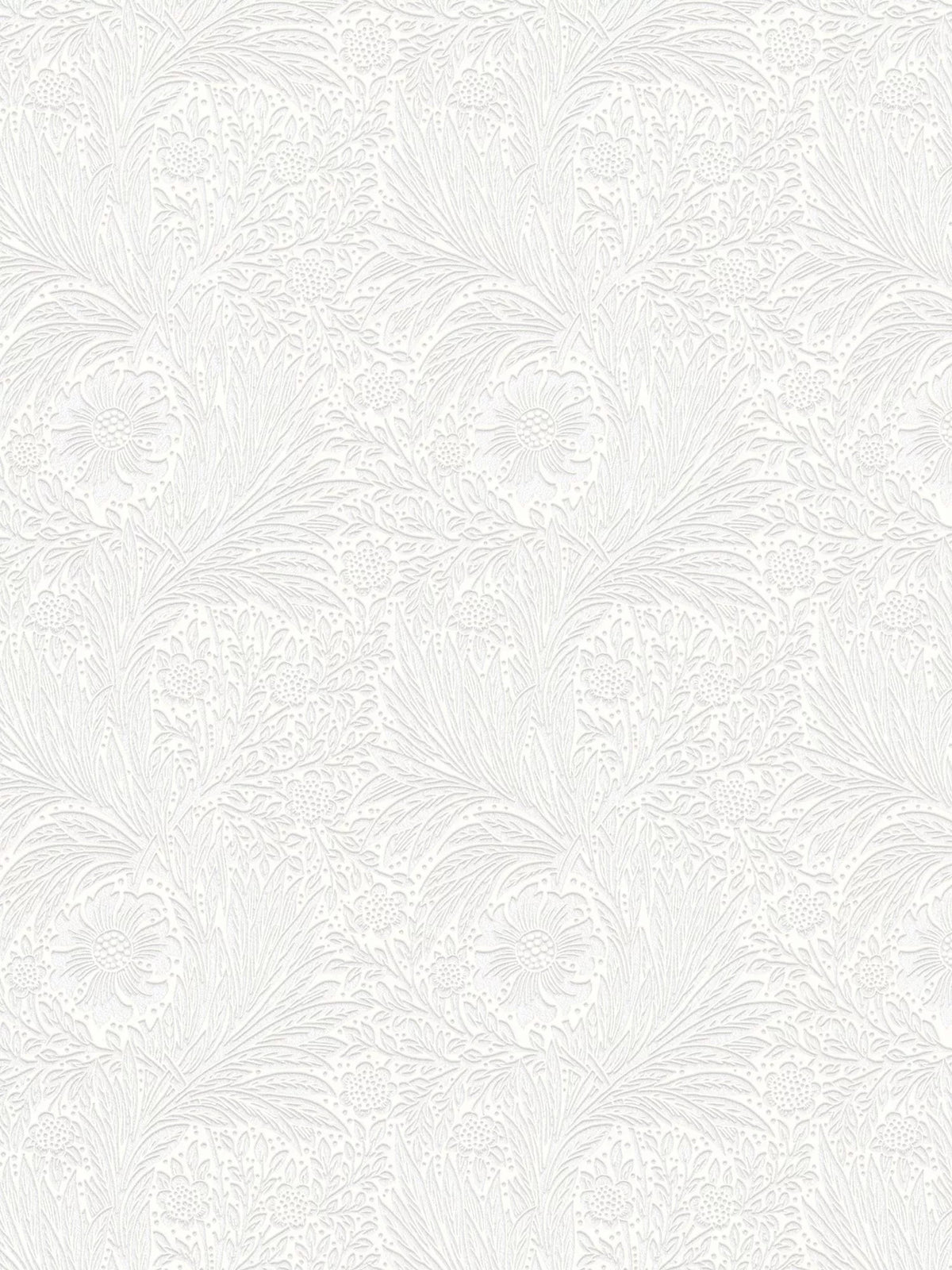 William Morris At Home Marigold paintable wallpaper white, imported from the UK