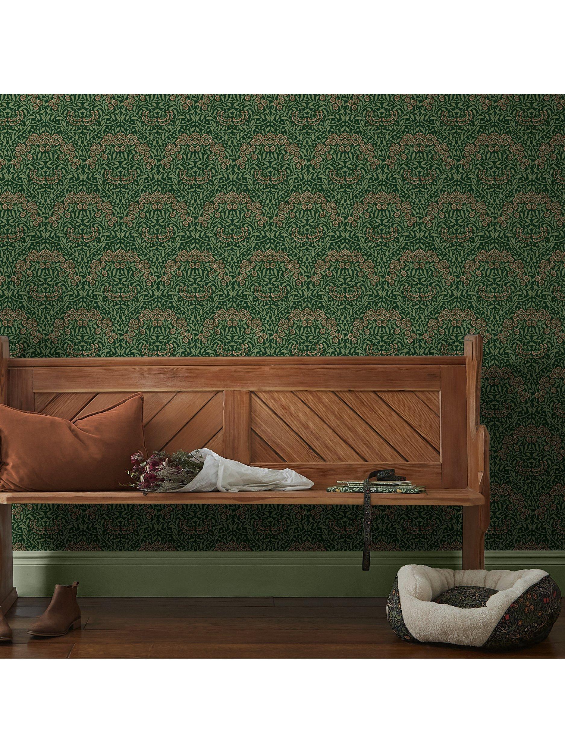William Morris At Home Michaelmas Daisy wallpaper roll, imported from the UK