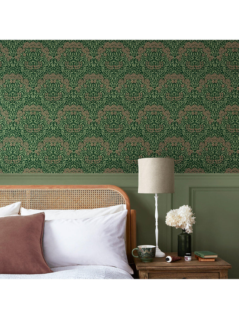 William Morris At Home Michaelmas Daisy wallpaper roll, imported from the UK
