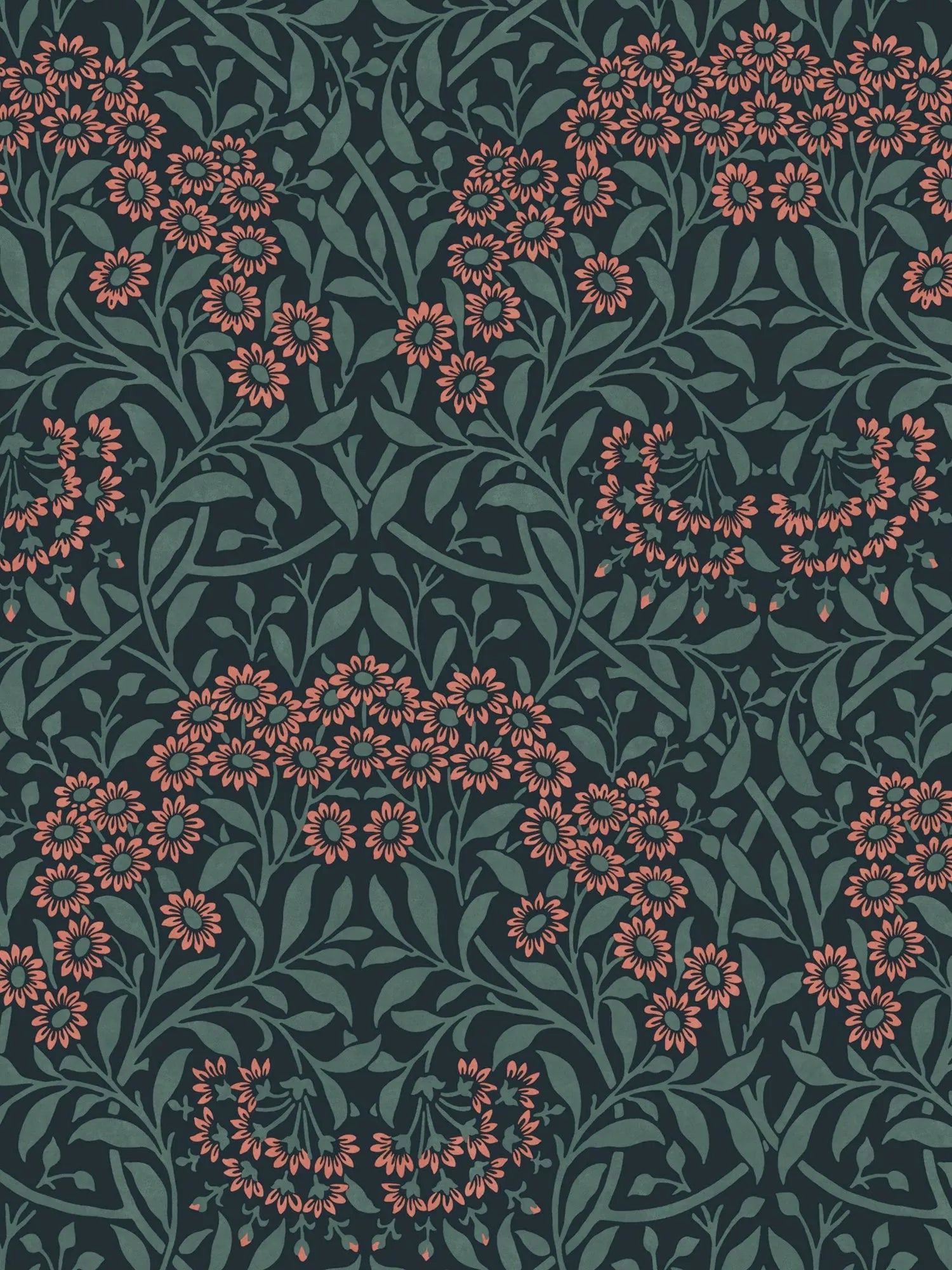 William Morris At Home Michaelmas Daisy Wallpaper