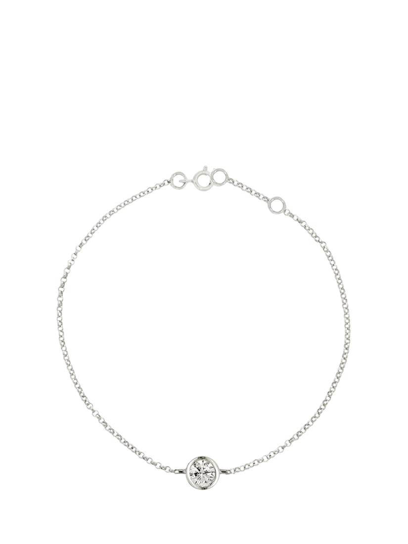 E.W Adams 9ct gold diamond chain bracelet, UK version