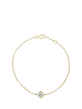 E.W Adams 9ct Gold Round Diamond Chain Bracelet
