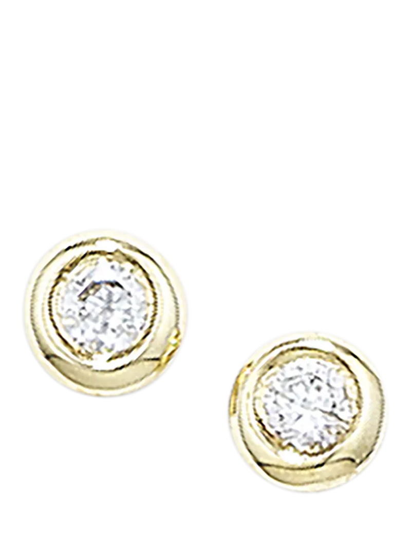 E.W Adams 9ct gold diamond stud earrings, UK version