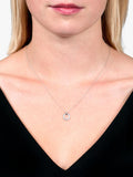E.W Adams 9ct gold diamond spinning hoop pendant, UK version