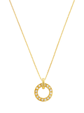E.W Adams 9ct Gold Diamond Spinning Hoop Pendant Necklace