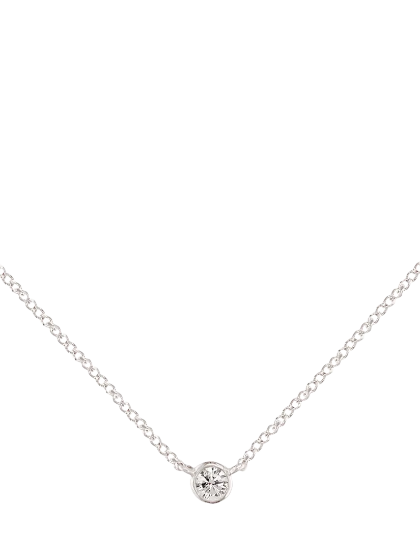 E.W Adams white gold diamond pendant 0.09ct, imported from the UK