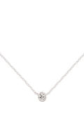 E.W Adams 9ct Gold Solitaire Diamond Pendant Necklace, White Gold