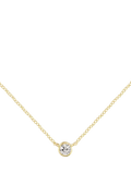 E.W Adams 9ct Gold Solitaire Diamond Pendant Necklace, Yellow Gold