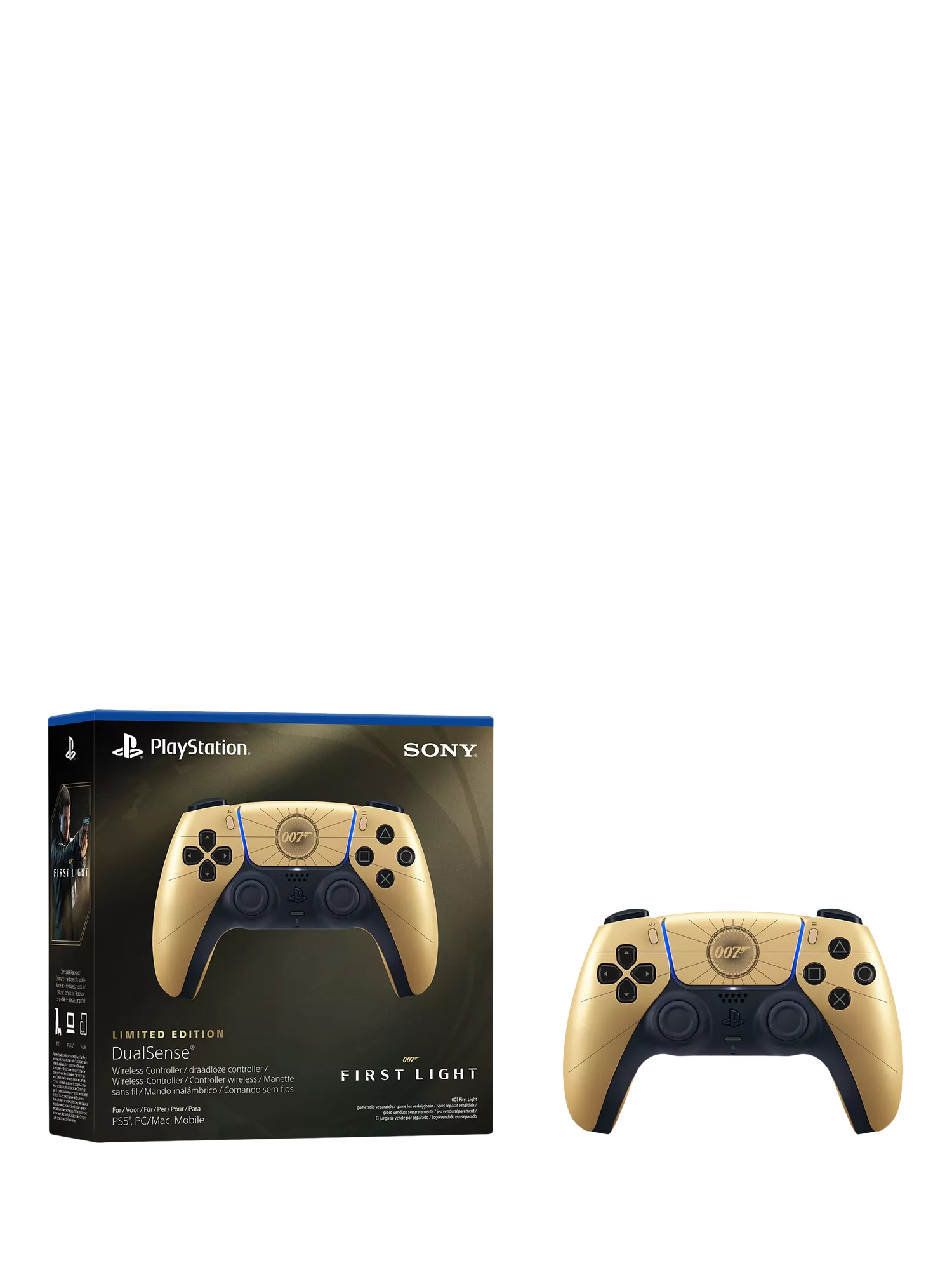 Sony DualSense wireless controller 007 First Light limited edition gold - British product