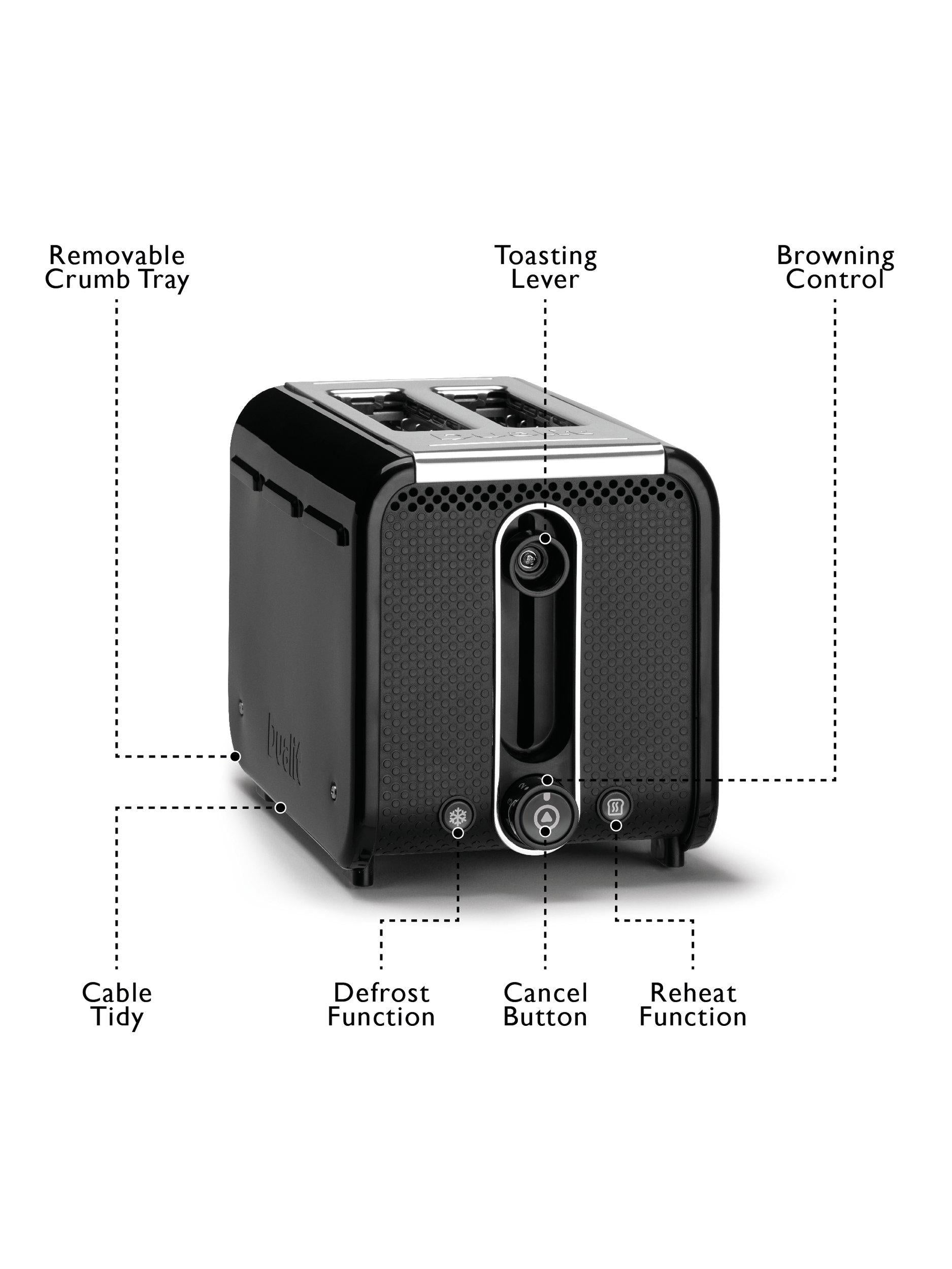 Dualit Studio 2 slice toaster black, UK version
