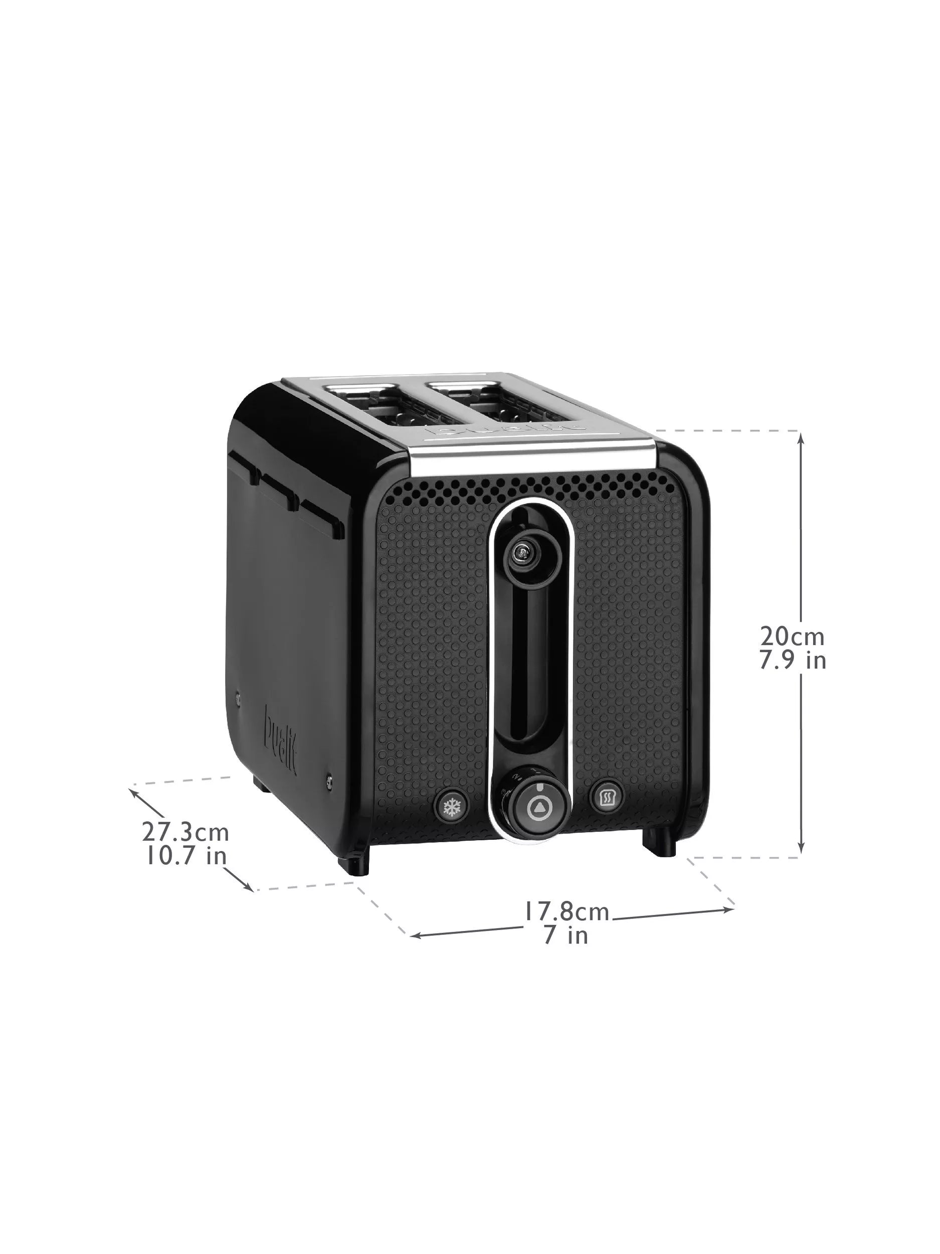 Dualit Studio 2 slice toaster black, UK version