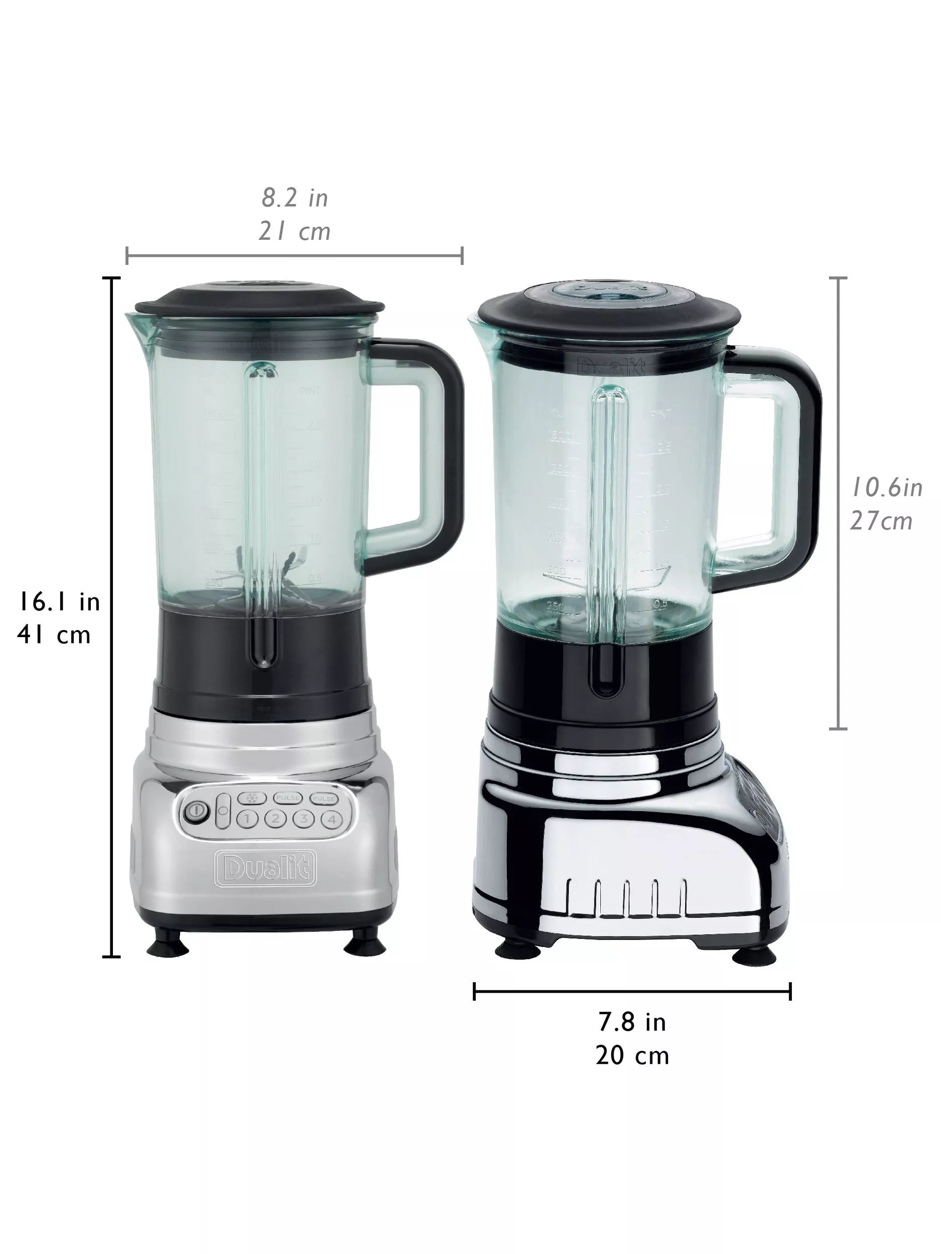 Dualit stainless steel food blender and smoothie maker, imported from the UK