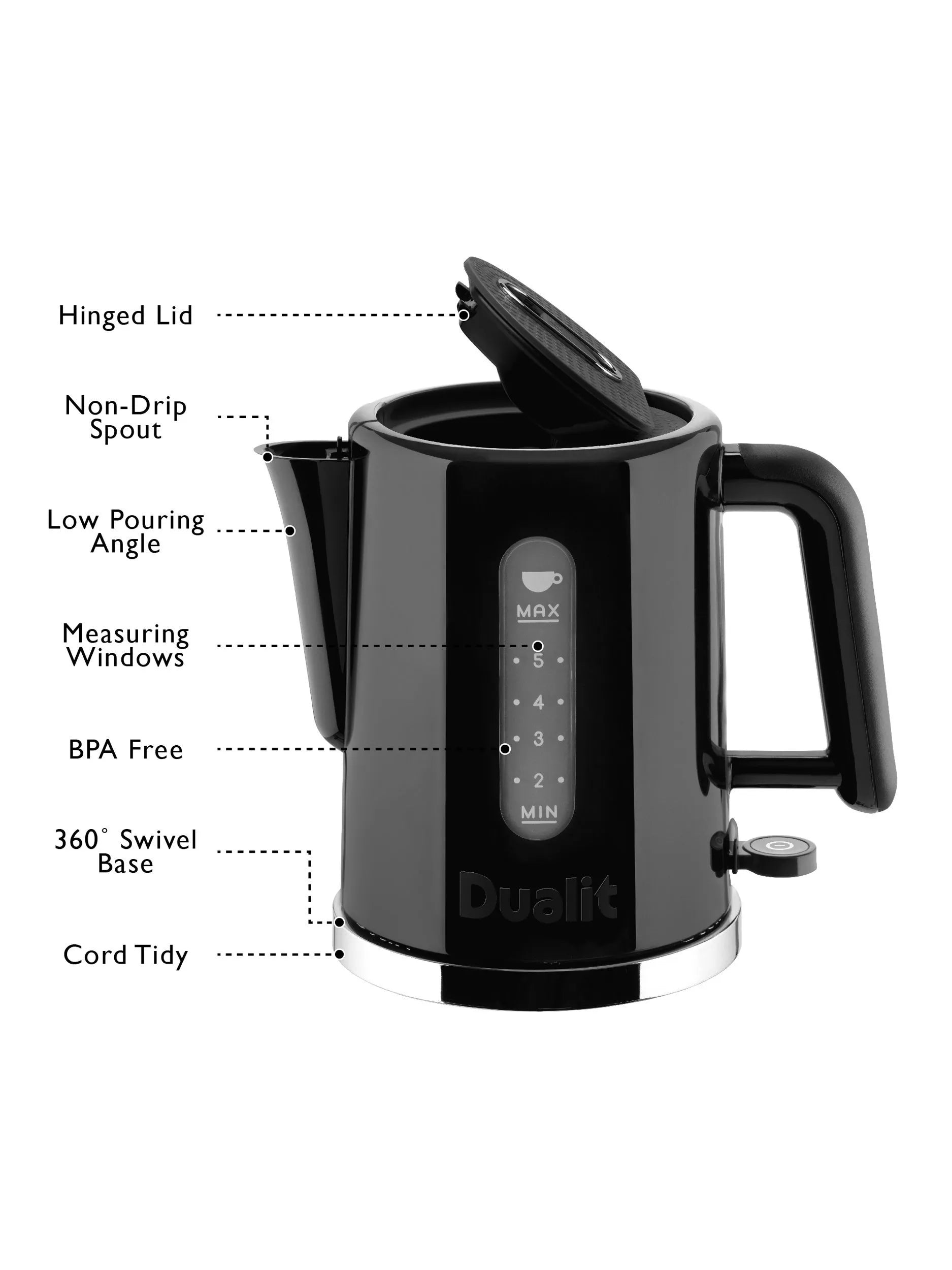 Dualit Studio Kettle 1.5L black, UK version