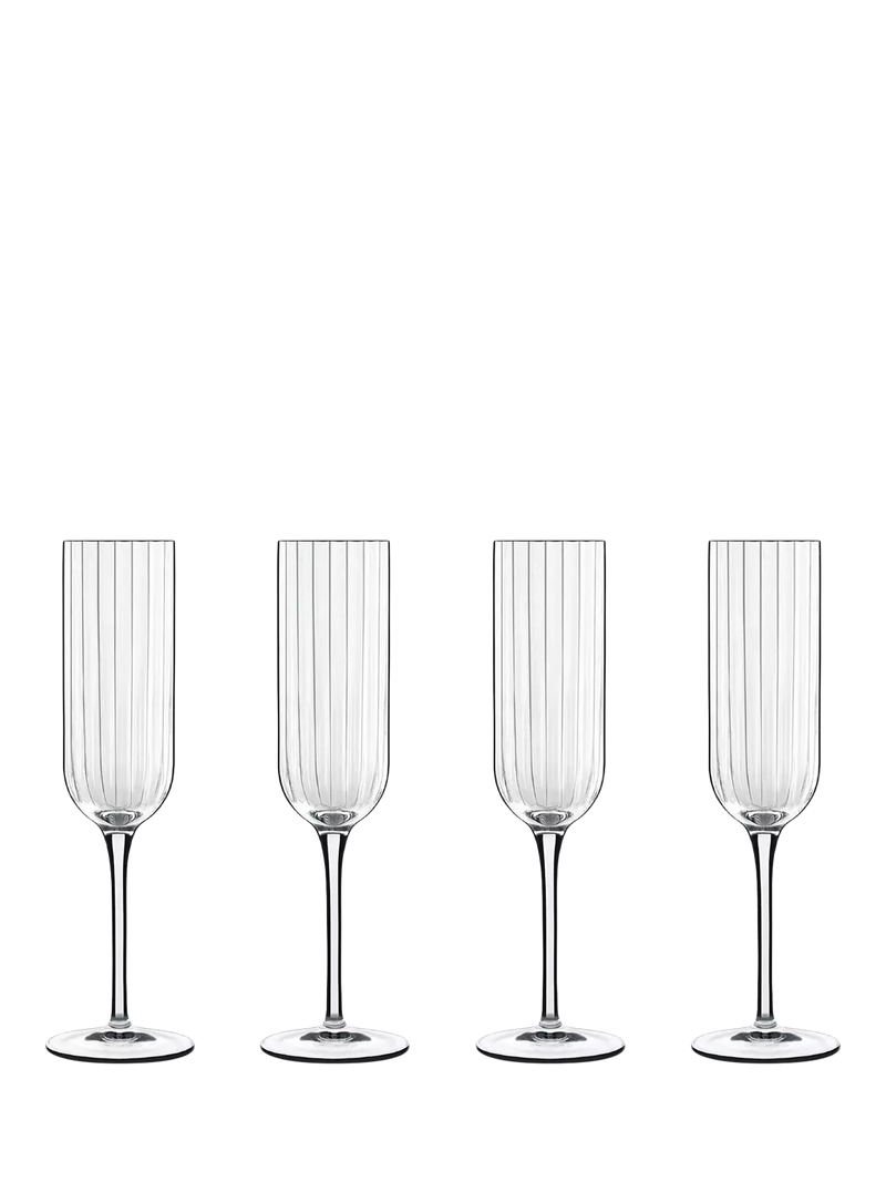 Luigi Bormioli Bach champagne flute set of 4 210ml - British product