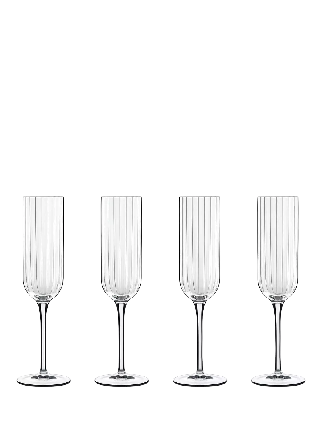 Luigi Bormioli Bach champagne flute set of 4 210ml - British product