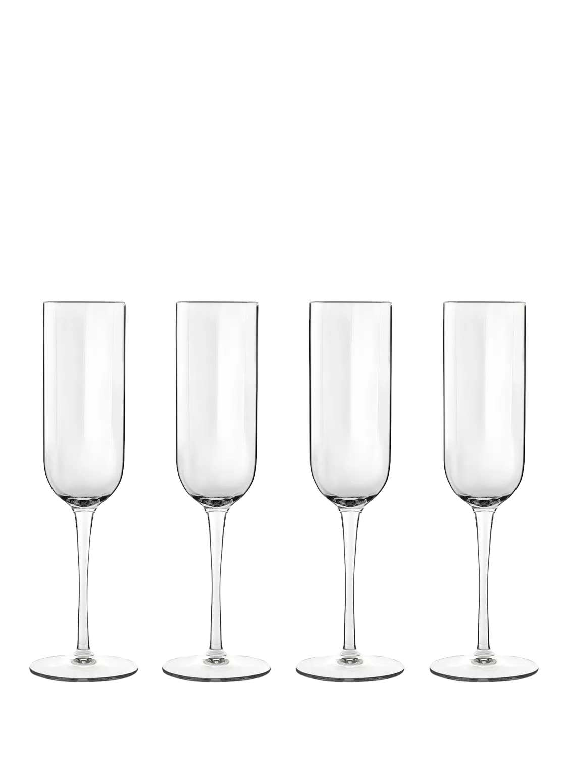 Luigi Bormioli champagne flutes 210ml set of 4 - British product