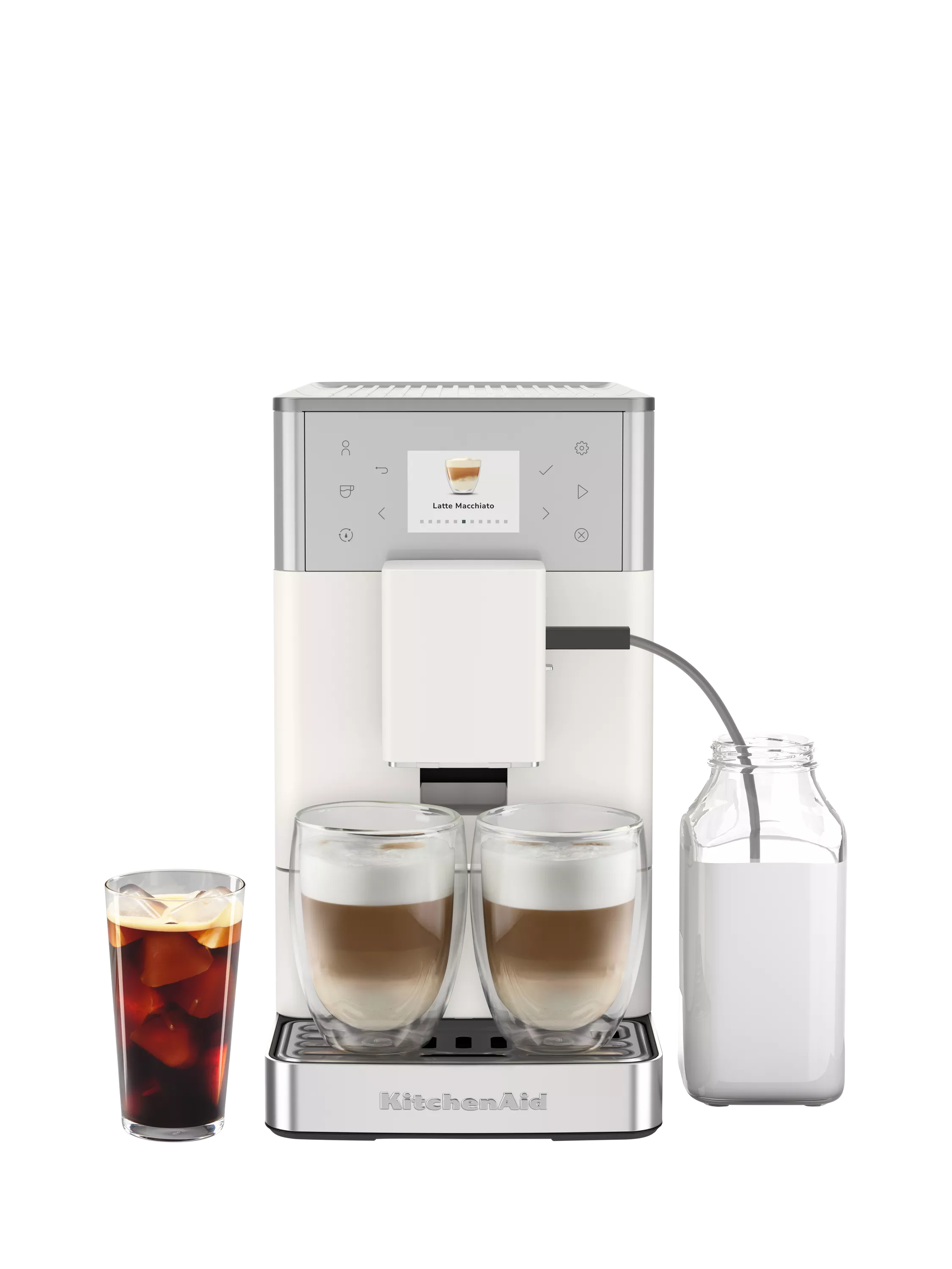 KitchenAid cold espresso bean to cup coffee machine porcelain white (British brand)
