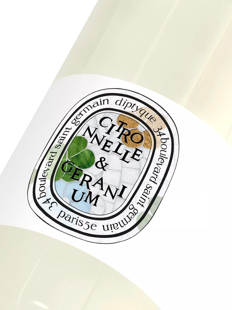 Diptyque limited edition Citronnelle & Géranium shower gel 200ml, UK version