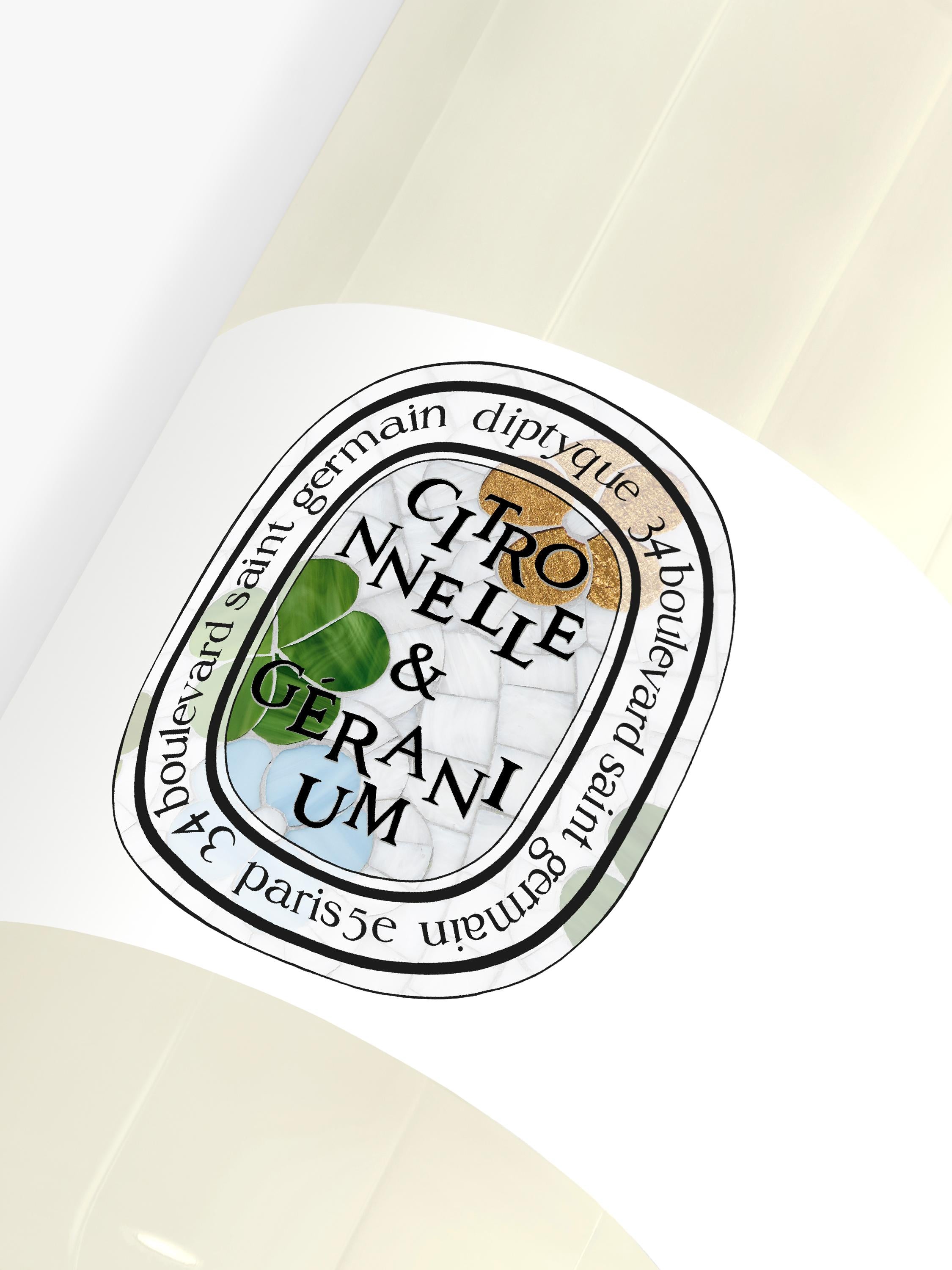 Diptyque limited edition Citronnelle & Géranium shower gel 200ml, UK version