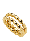 Missoma Molten Olive Double Band Gold Plated Stacking Ring
