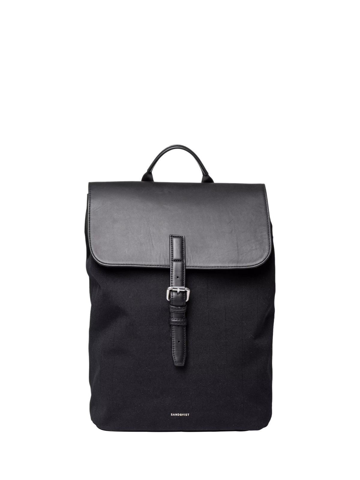 Sandqvist Leather Lid backpack 25L black, UK version