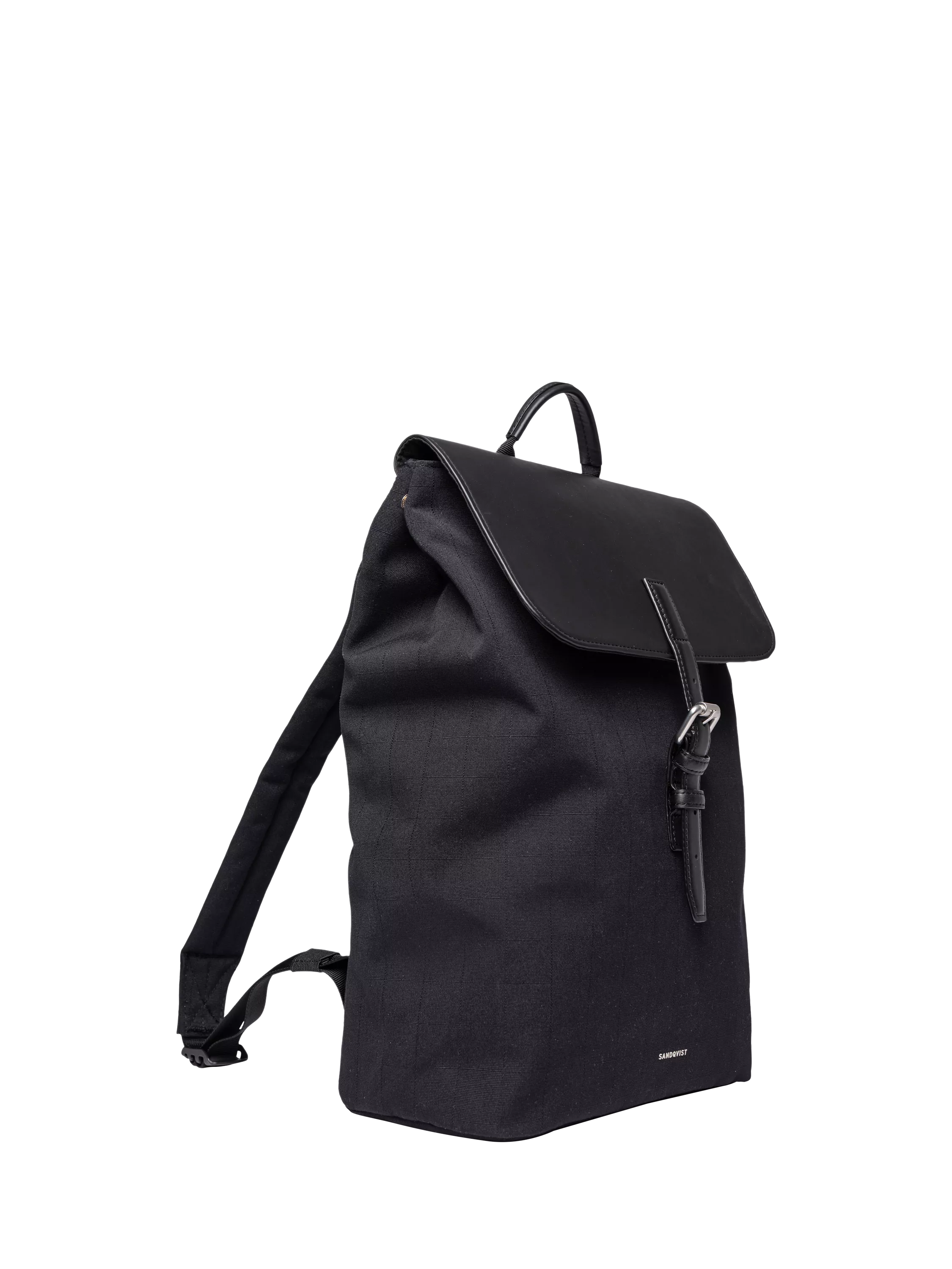 Sandqvist Leather Lid backpack 25L black, UK version