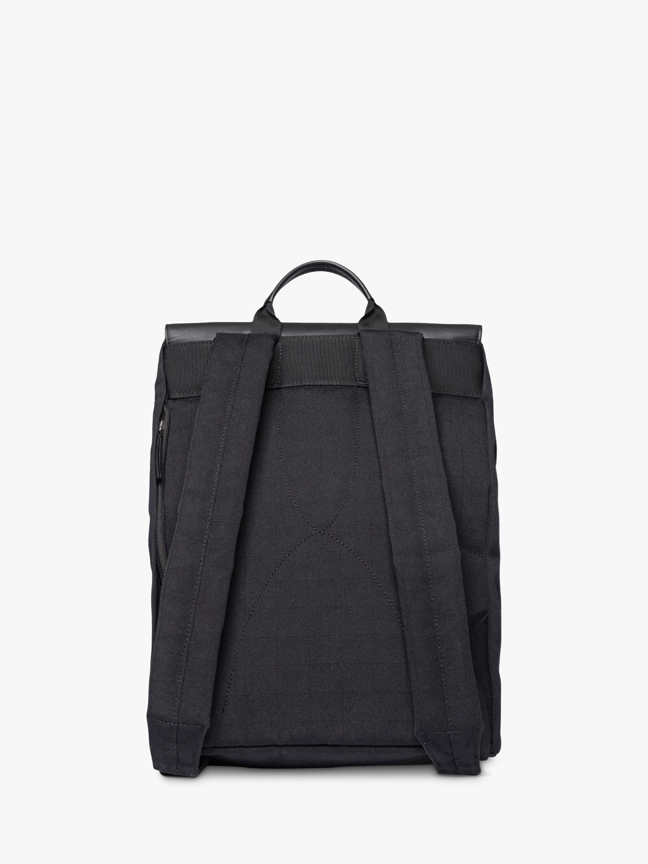 Sandqvist Leather Lid backpack 25L black, UK version