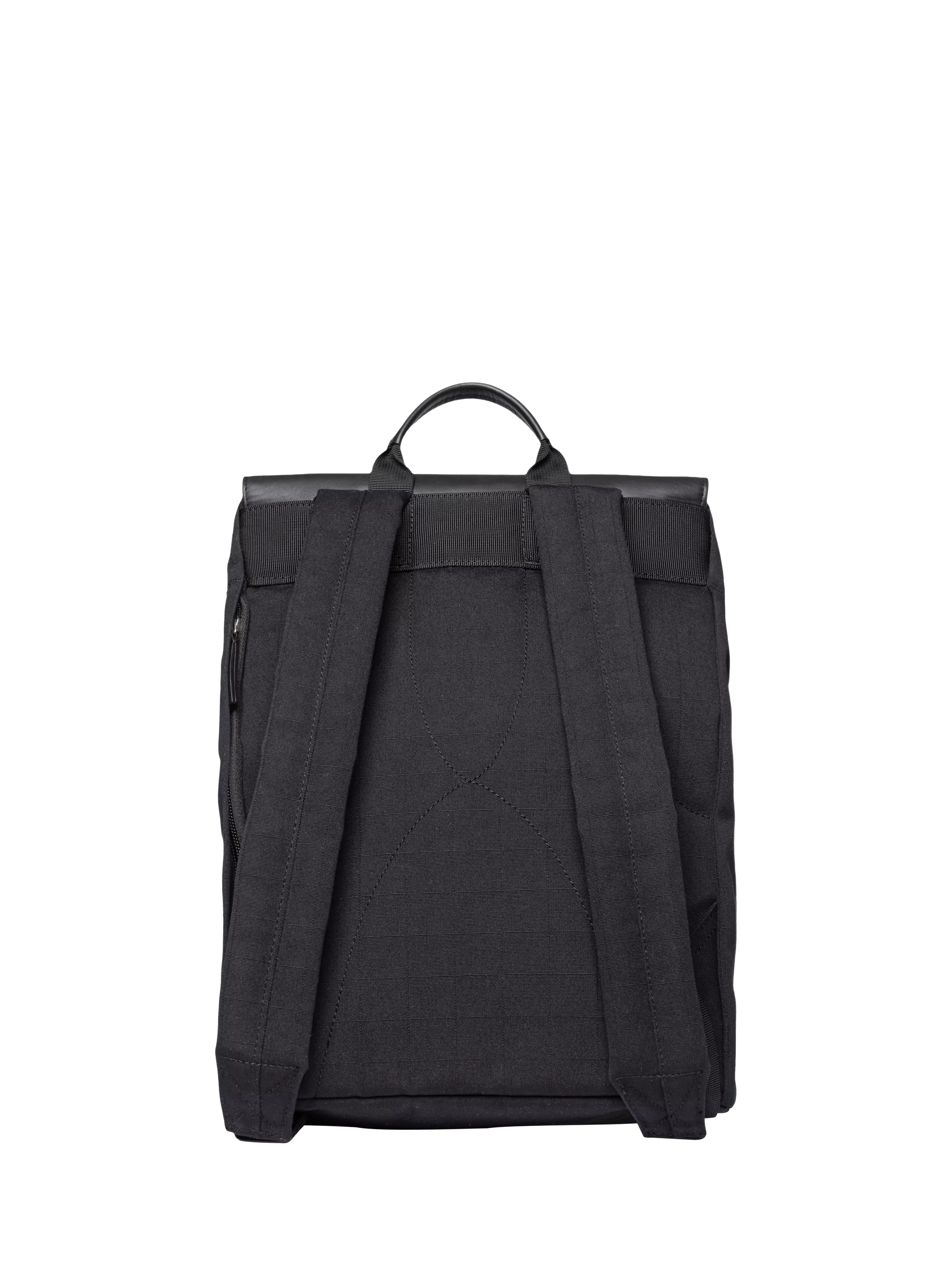 Sandqvist Leather Lid backpack 25L black, UK version
