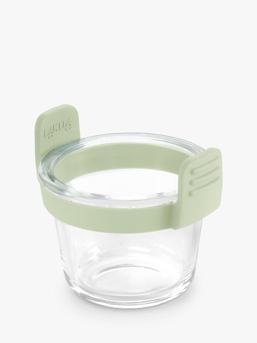 Lékué air fryer glass mini cups set of 4 clear/green (British brand)